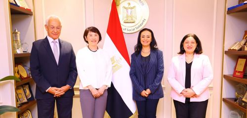 وزيرة التضامن الاجتماعي تلتقي نائب رئيس  الوكالة اليابانية للتعاون الدولي "جايكا"