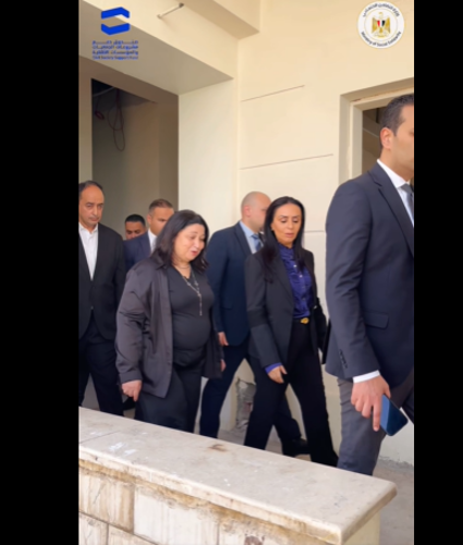 وزيرة التضامن الاجتماعي تتفقد المقر العام لصندوق دعم مشروعات الجمعيات والمؤسسات الأهلية ومركز الإرشاد والدعم النفسي للأطفال بجسر السويس